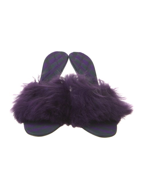 Burberry Prorsum Faux Fur Slides