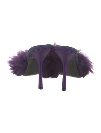 Burberry Prorsum Faux Fur Slides