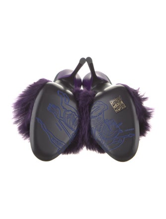 Burberry Prorsum Faux Fur Slides