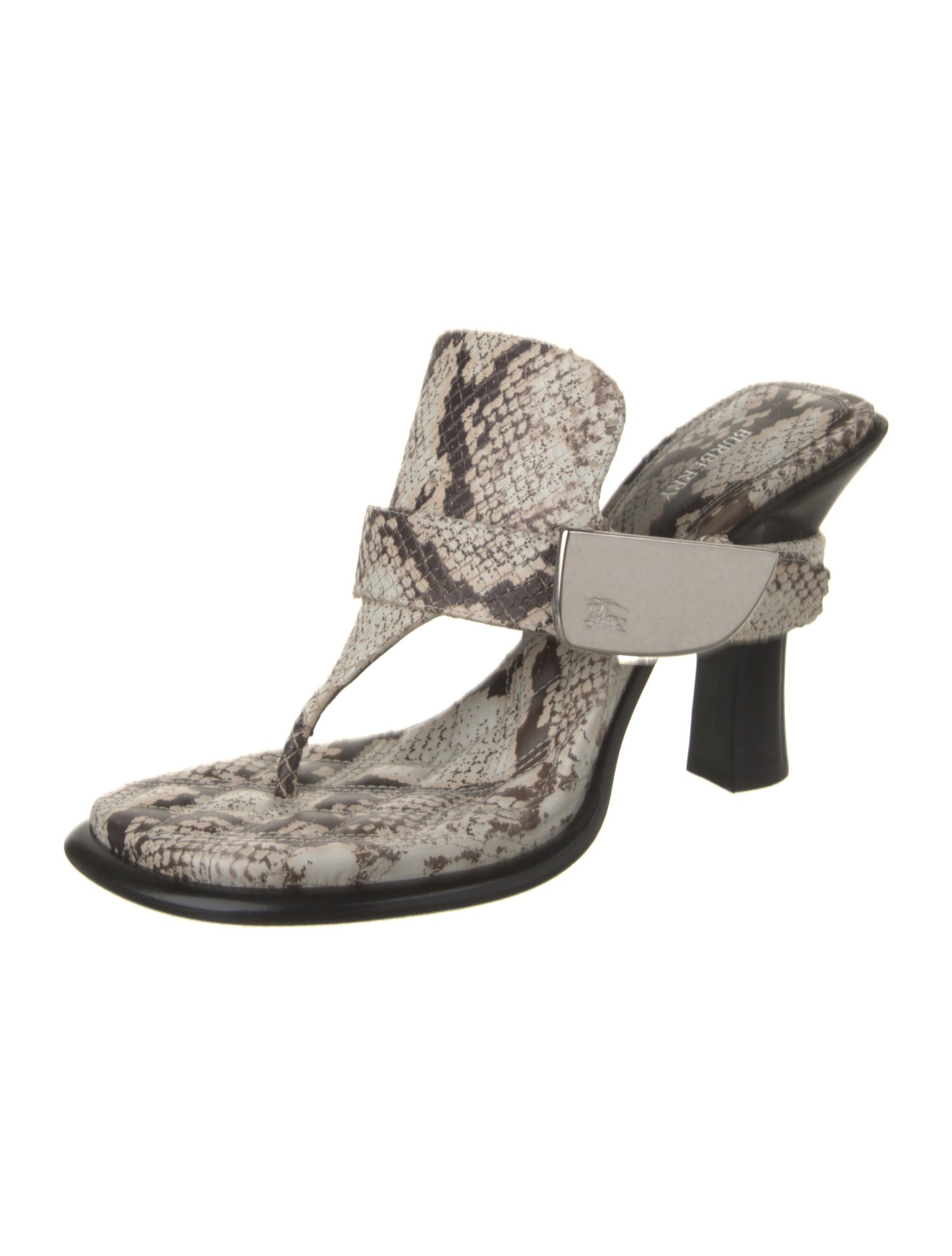 Burberry Prorsum Snakeskin Animal Print Slides