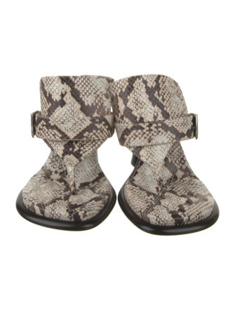 Burberry Prorsum Snakeskin Animal Print Slides