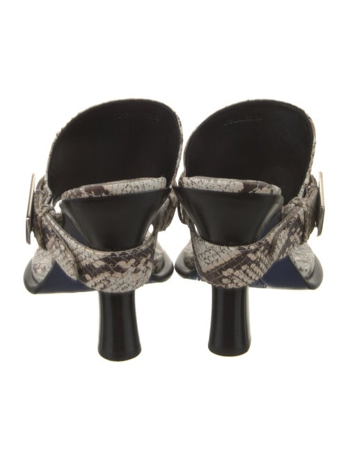 Burberry Prorsum Snakeskin Animal Print Slides