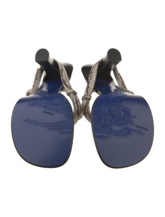 Burberry Prorsum Snakeskin Animal Print Slides