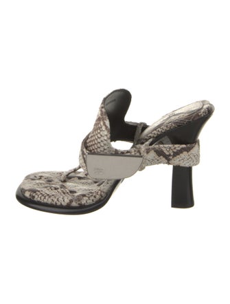 Burberry Prorsum Snakeskin Animal Print Slingback Sandals