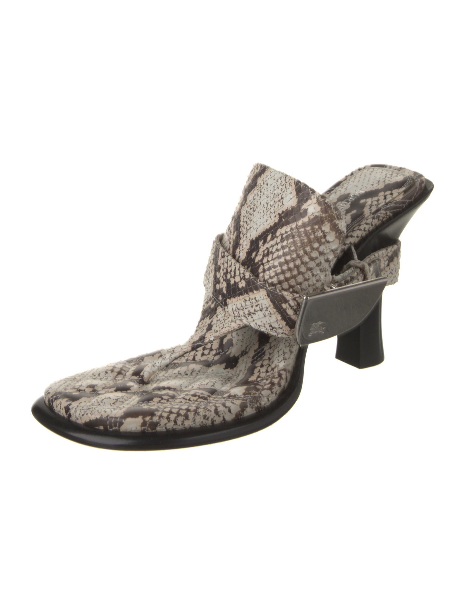 Burberry Prorsum Snakeskin Animal Print Slingback Sandals
