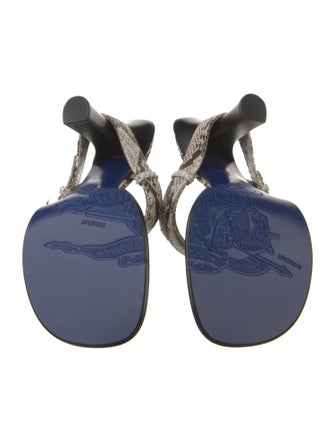 Burberry Prorsum Snakeskin Animal Print Slingback Sandals