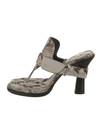 Burberry Prorsum Snakeskin Animal Print Slides