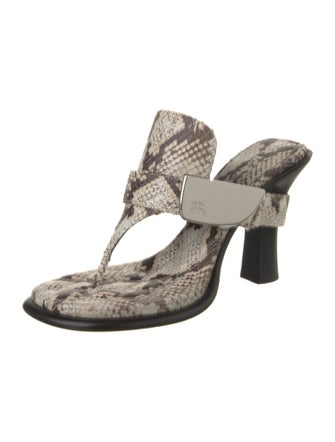 Burberry Prorsum Snakeskin Animal Print Slides