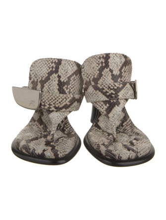 Burberry Prorsum Snakeskin Animal Print Slides
