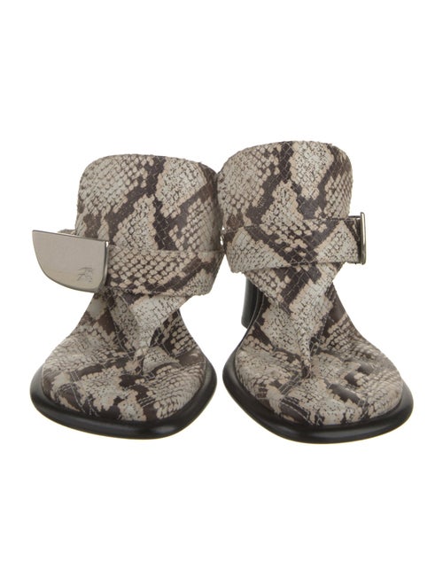 Burberry Prorsum Snakeskin Animal Print Slides