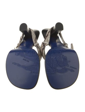 Burberry Prorsum Snakeskin Animal Print Slides