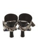 Burberry Snakeskin Animal Print T-Strap Sandals