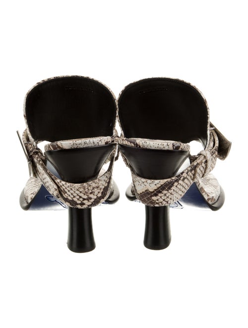 Burberry Prorsum Snakeskin Animal Print T-Strap Sandals