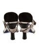 Burberry Prorsum Snakeskin Animal Print T-Strap Sandals