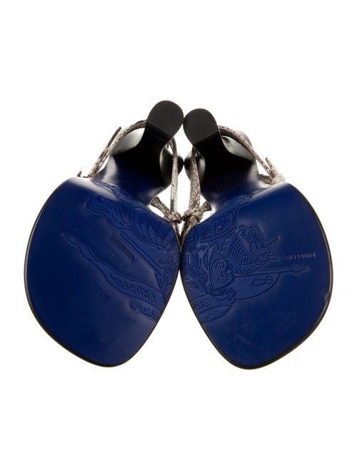 Burberry Prorsum Snakeskin Animal Print T-Strap Sandals