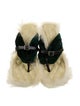Burberry Prorsum Leather Trim Embellishment Slides