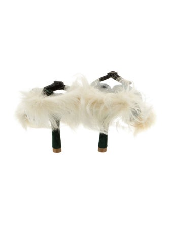 Burberry Prorsum Leather Trim Embellishment Slides