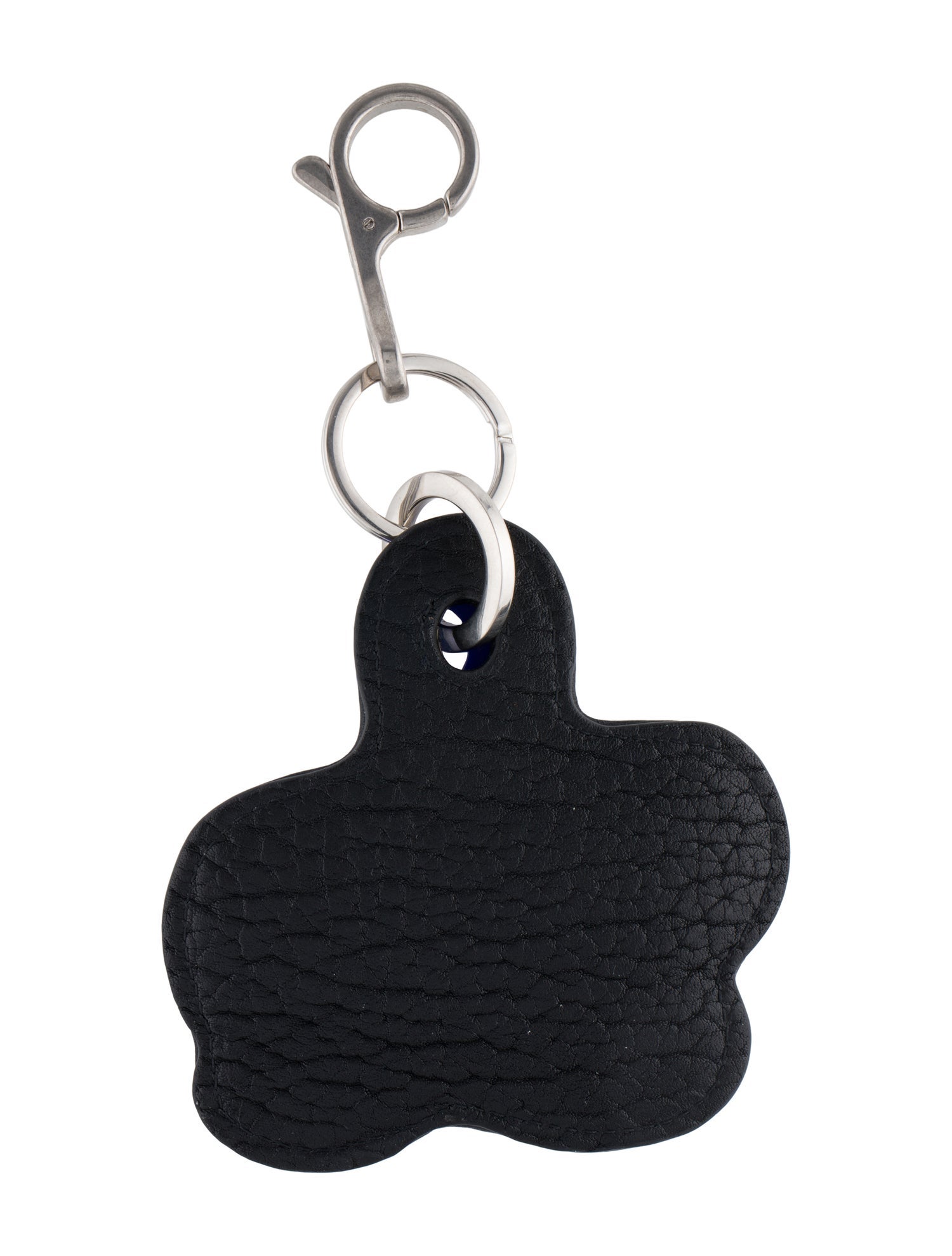 Burberry Blue Pattern Printed Leather Keychain