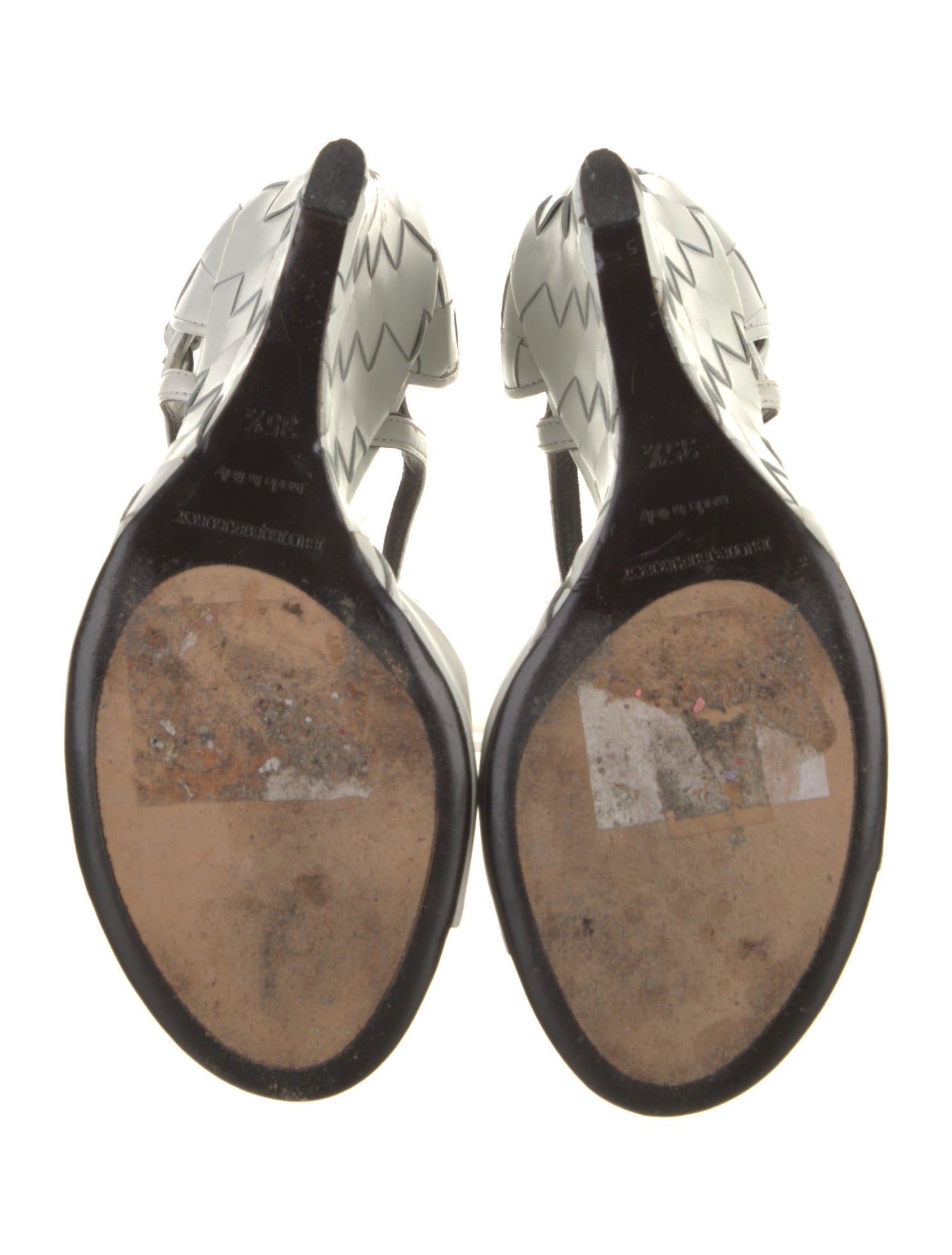 Burberry Prorsum Leather Braided Accents Sandals