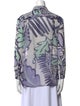 Burberry Prorsum Silk Printed Button-Up Top