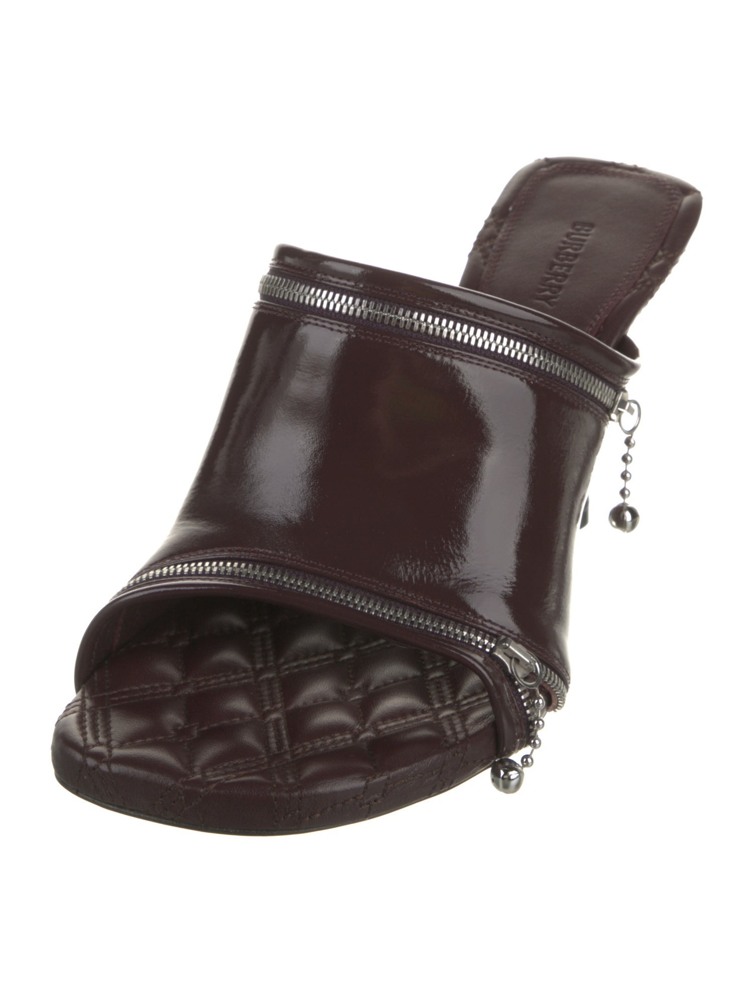 Burberry Patent Leather Slides w/ Tags