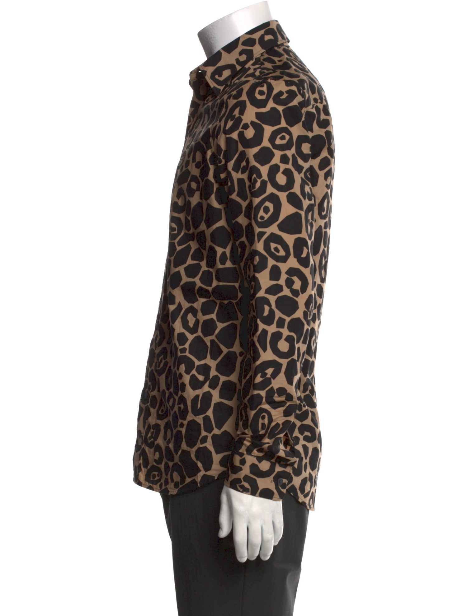Burberry Prorsum Animal Print Long Sleeve Shirt