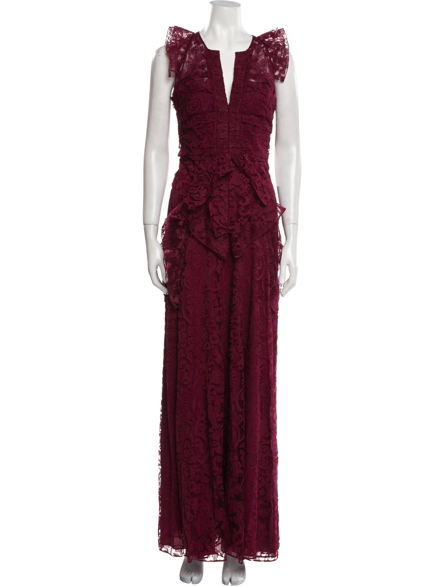 Burberry Prorsum V-Neck Long Dress