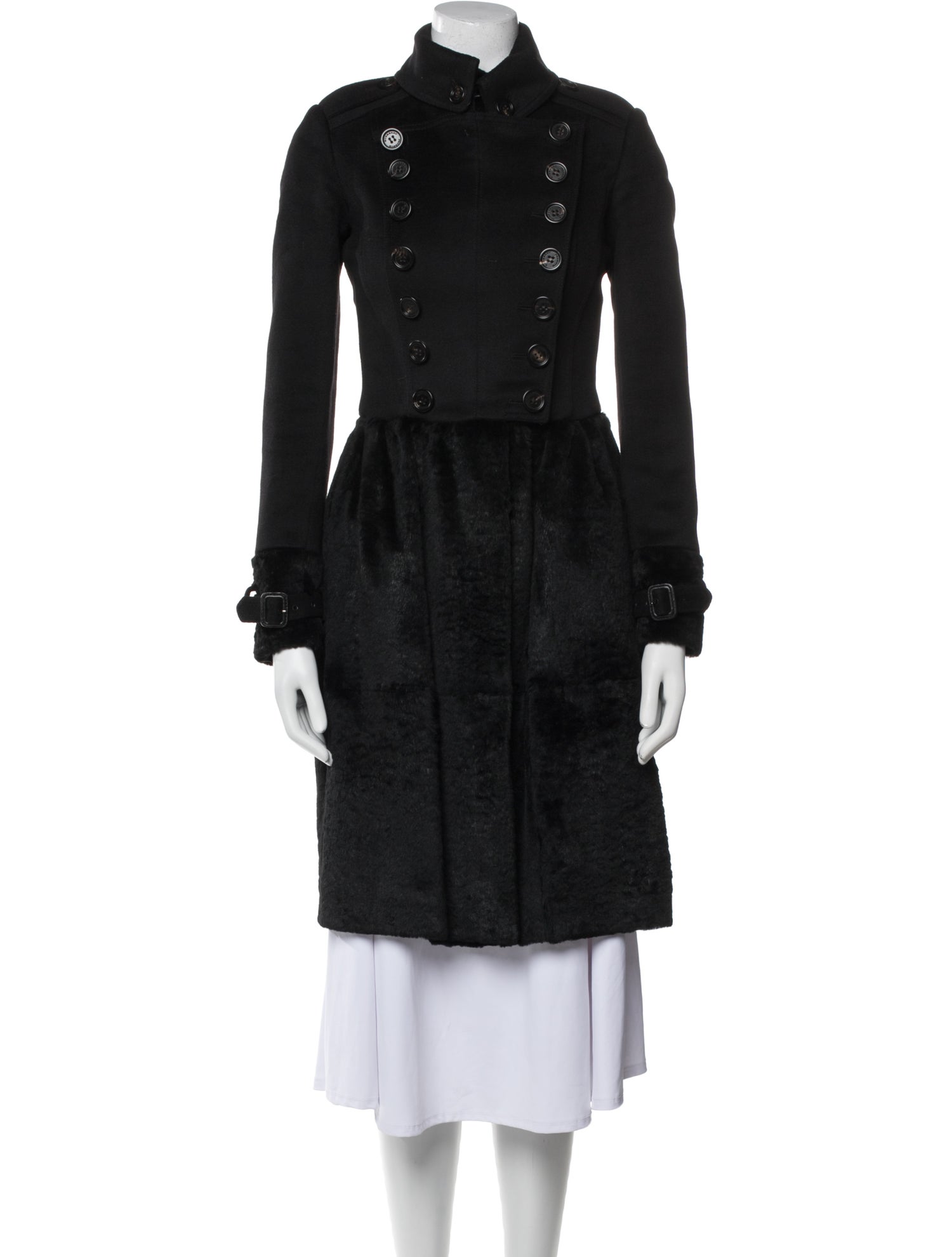 Burberry Prorsum Wool Fur Coat