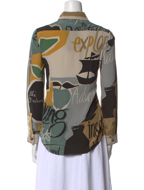 Burberry Prorsum Silk Printed Blouse