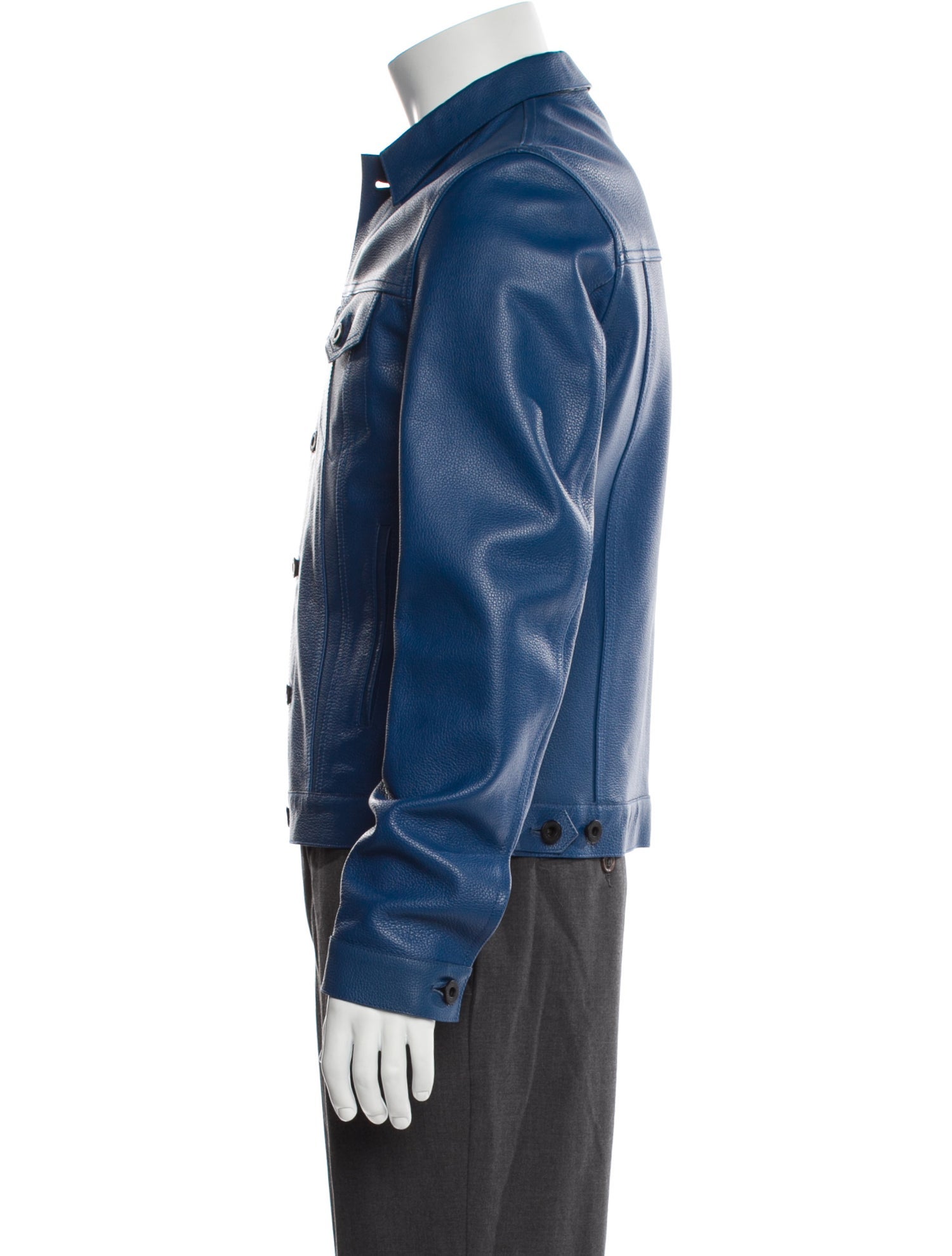 Burberry Prorsum Calf Leather Denim Jacket w/ Tags