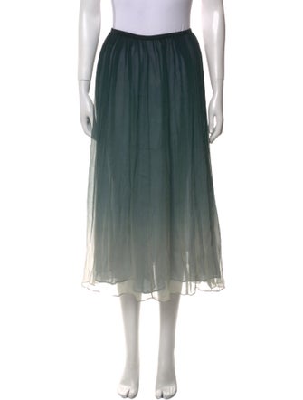 Burberry Prorsum Silk Midi Length Skirt
