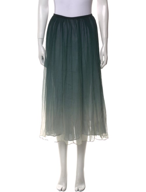 Burberry Prorsum Silk Midi Length Skirt