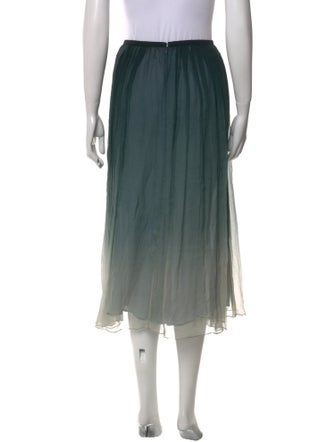 Burberry Prorsum Silk Midi Length Skirt