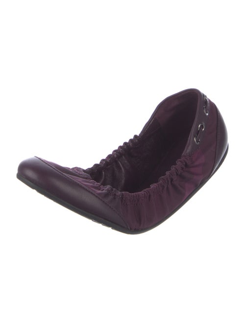 Burberry Prorsum Nova Check Pattern Nylon Flats