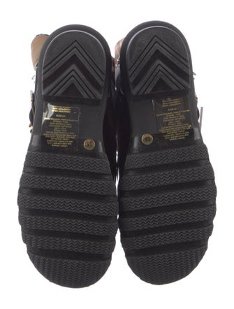 Burberry Prorsum Nova Check Pattern Canvas Boots