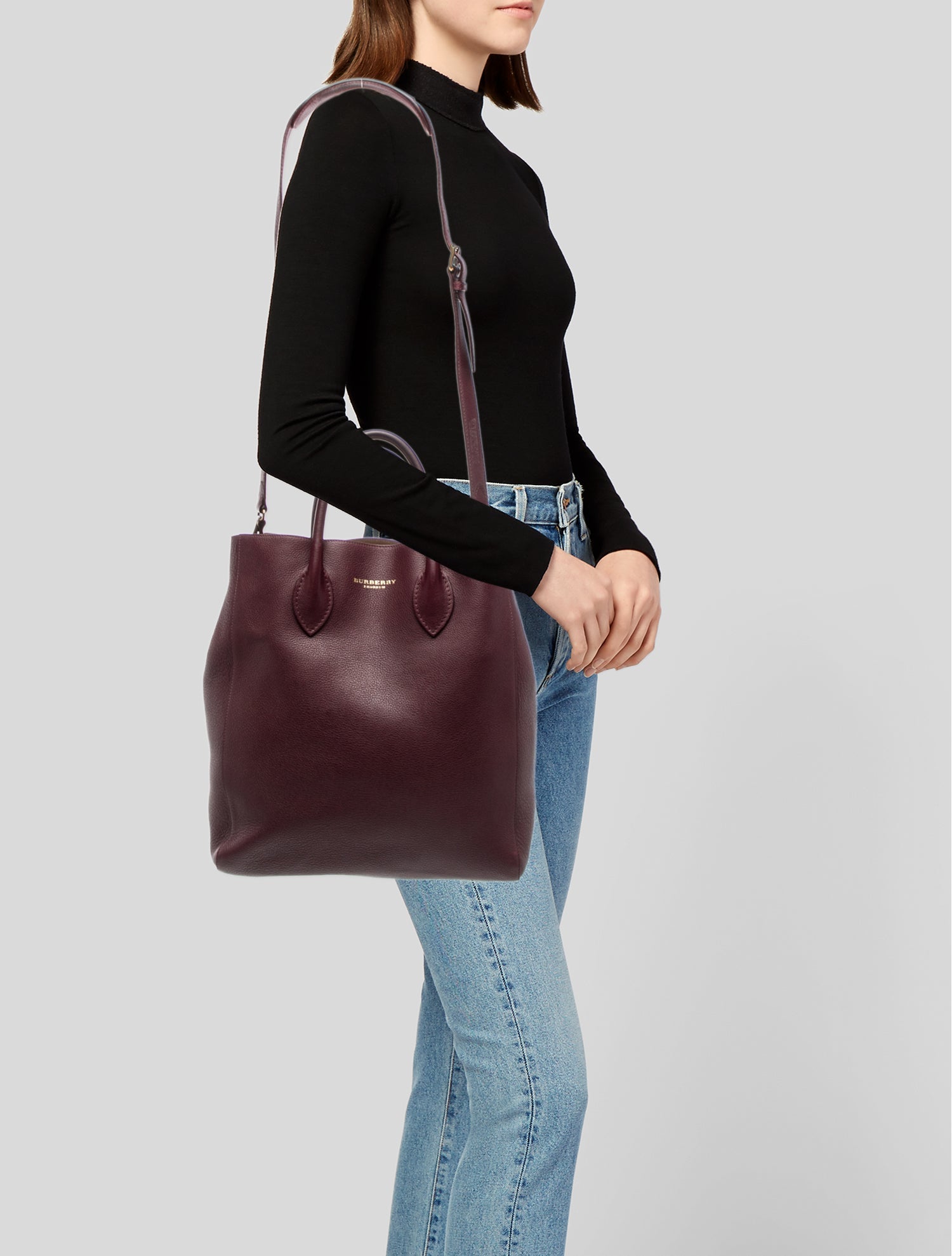 Burberry Prorsum Leather Bucket Bag