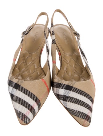 Burberry Prorsum Printed Slingback Pumps