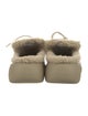Burberry Suede Fur Trim Mules