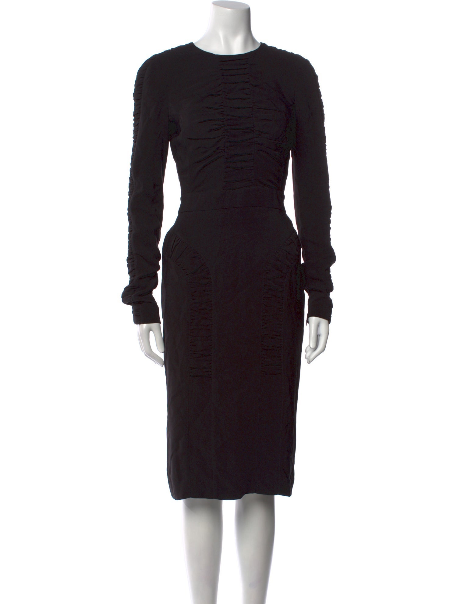 Burberry Prorsum Crew Neck Midi Length Dress