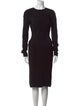 Burberry Prorsum Crew Neck Midi Length Dress