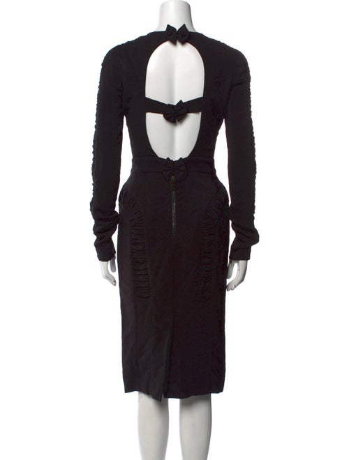 Burberry Prorsum Crew Neck Midi Length Dress