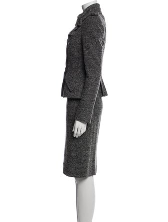 Burberry Prorsum Wool Tweed Pattern Skirt Suit