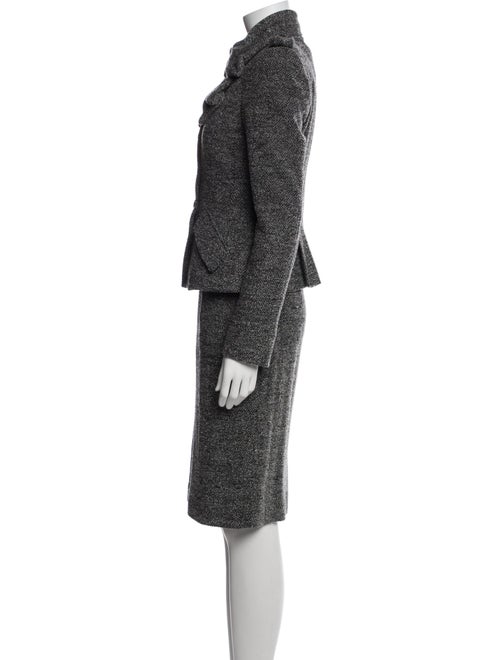 Burberry Prorsum Wool Tweed Pattern Skirt Suit