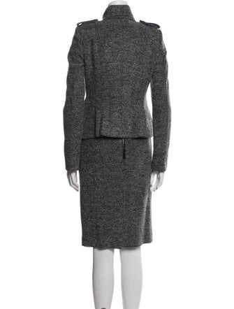 Burberry Prorsum Wool Tweed Pattern Skirt Suit