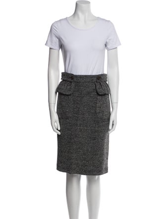 Burberry Prorsum Wool Tweed Pattern Skirt Suit