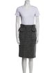 Burberry Prorsum Wool Tweed Pattern Skirt Suit