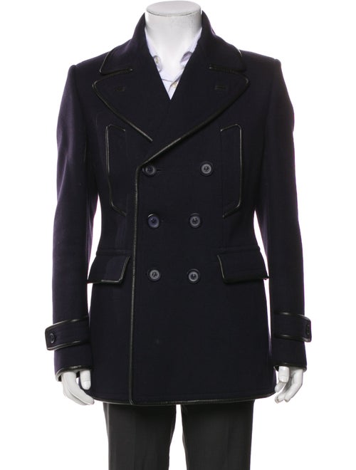 Burberry Prorsum Abstract Check Wool Peacoat