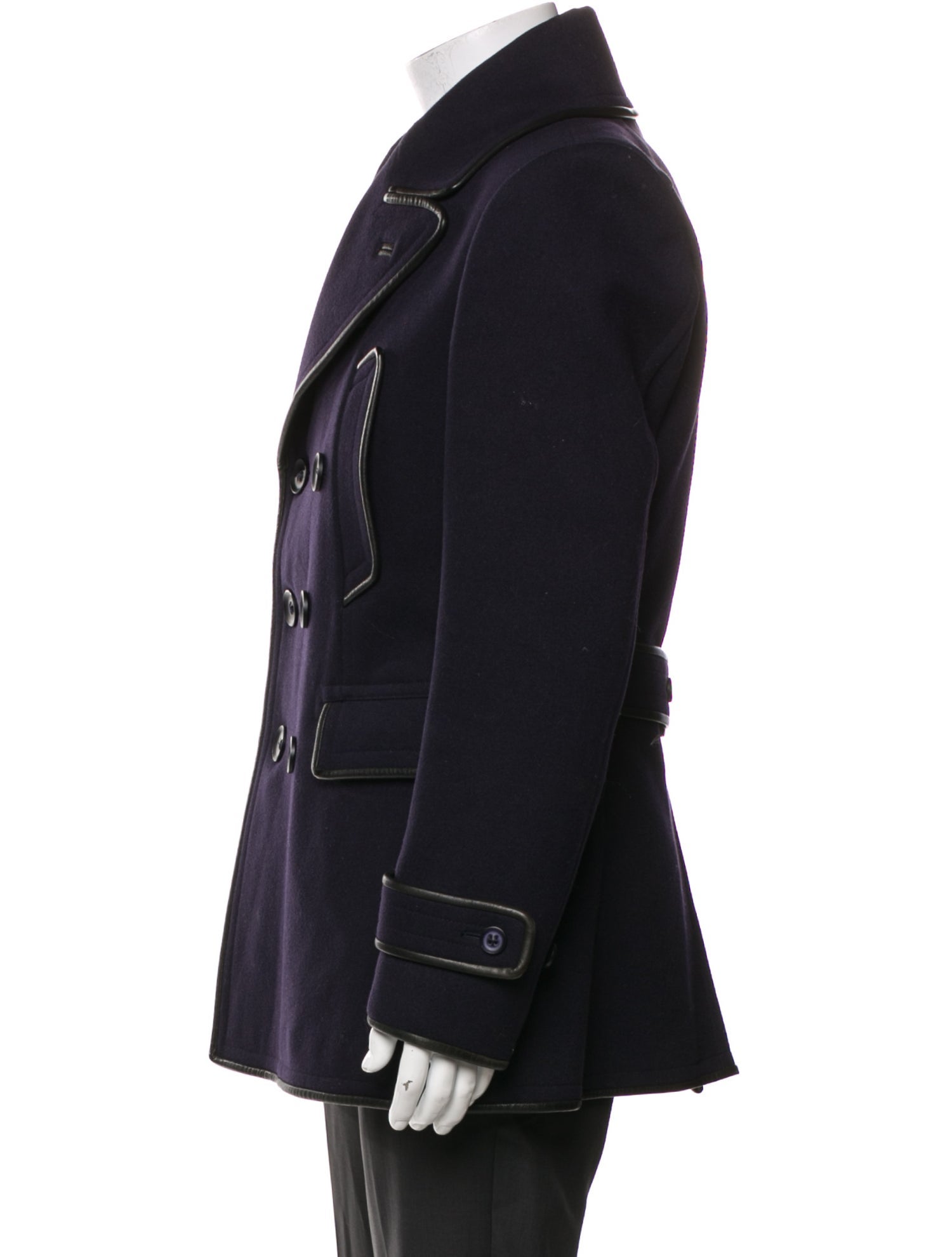 Burberry Prorsum Abstract Check Wool Peacoat