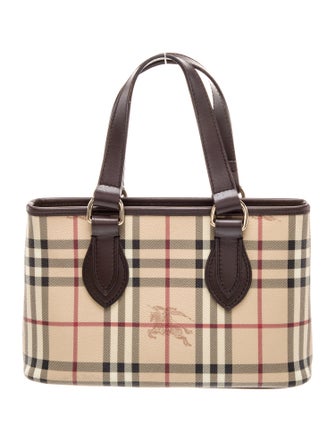 Burberry Prorsum Haymarket Check Top Handle Bag