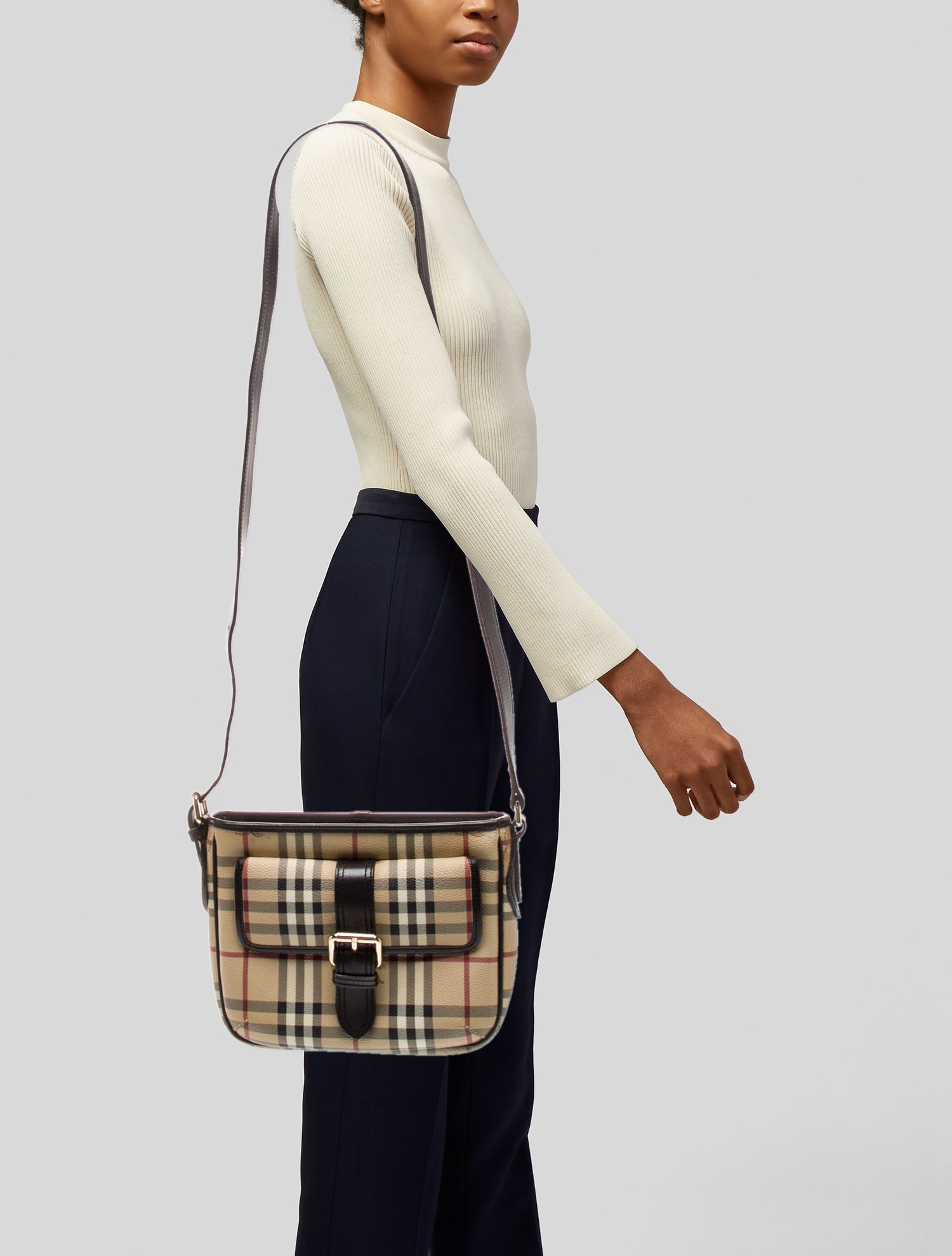 Burberry Prorsum Haymarket Check Messenger Bag
